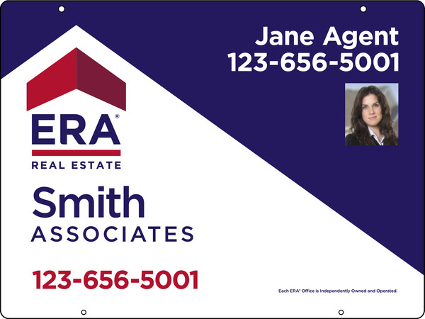 Hanging Agent Photo Sign Panel, 18"H X 24"W, Steel