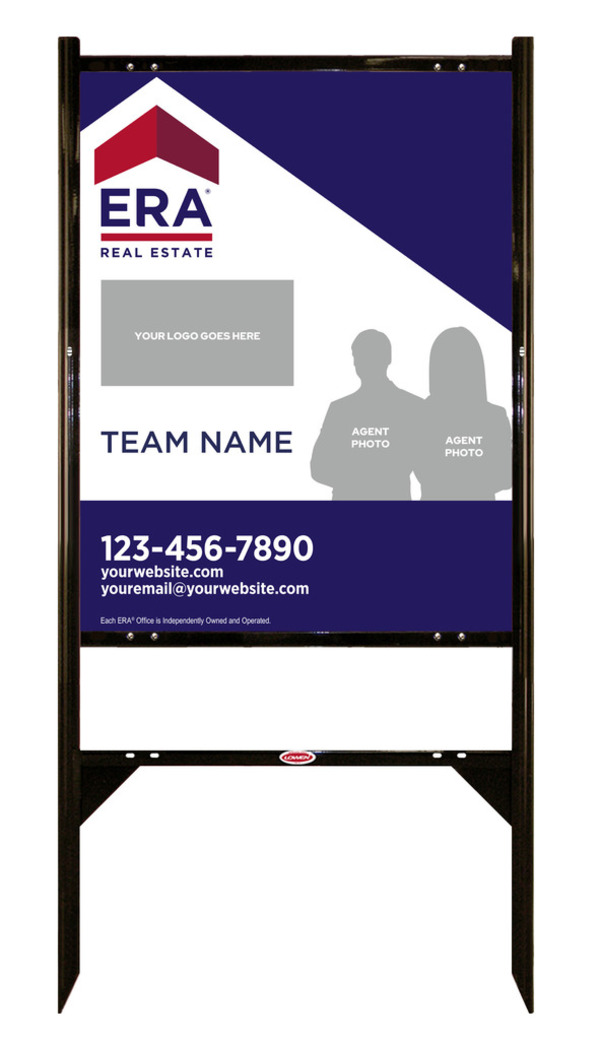 ERA&reg; Team Logo - Photo Angle Iron Frame and Sign Panel Unit, 30"h x 24"w, Steel