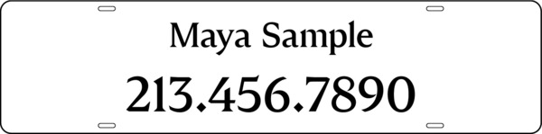 Reflective Agent Name Sign Rider, 6"H X 24"W, Steel