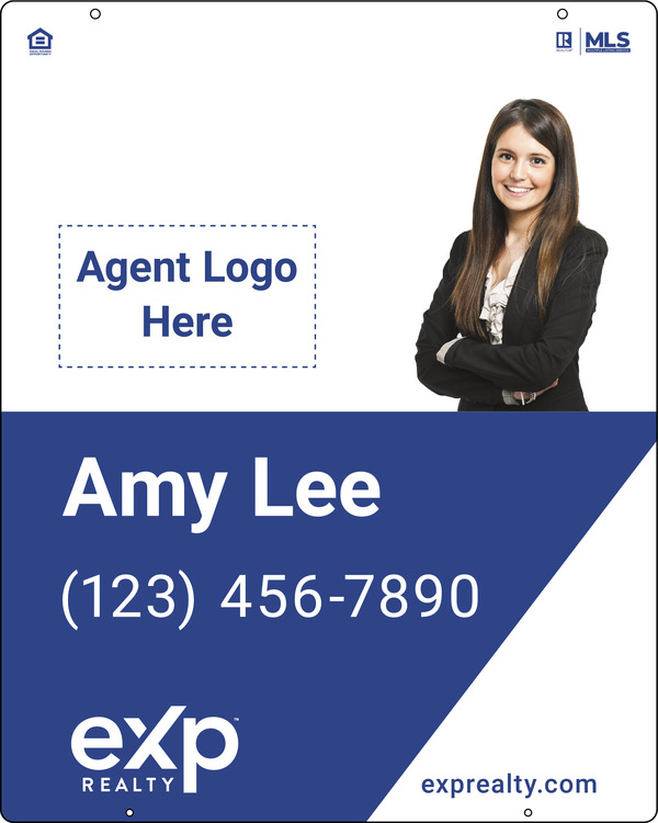 EXP Realty Hanging Photo Sign Panel, 24 ga. Steel, 30"h x 24"w