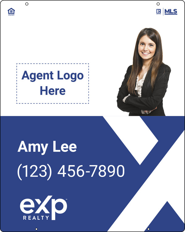 EXP Realty Hanging Photo Sign Panel, 24 ga. Steel, 30"h x 24"w
