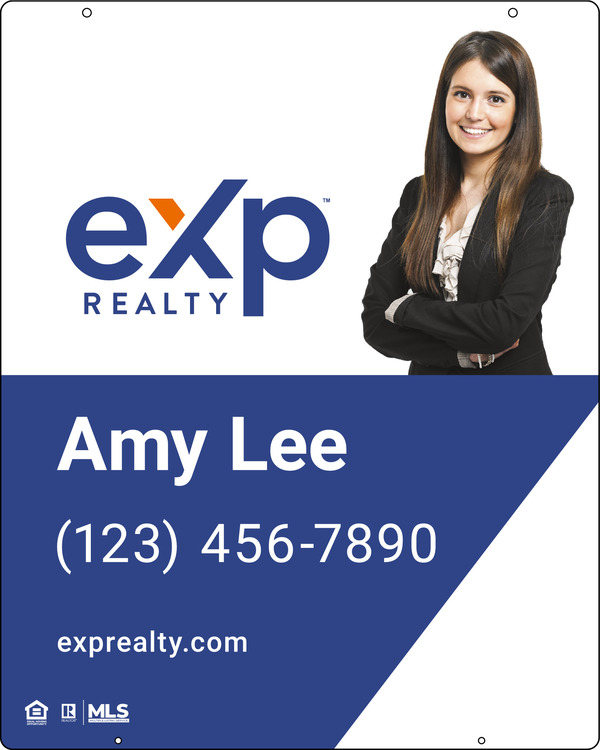 EXP Realty Hanging Photo Sign Panel, 24 ga. Steel, 30"h x 24"w