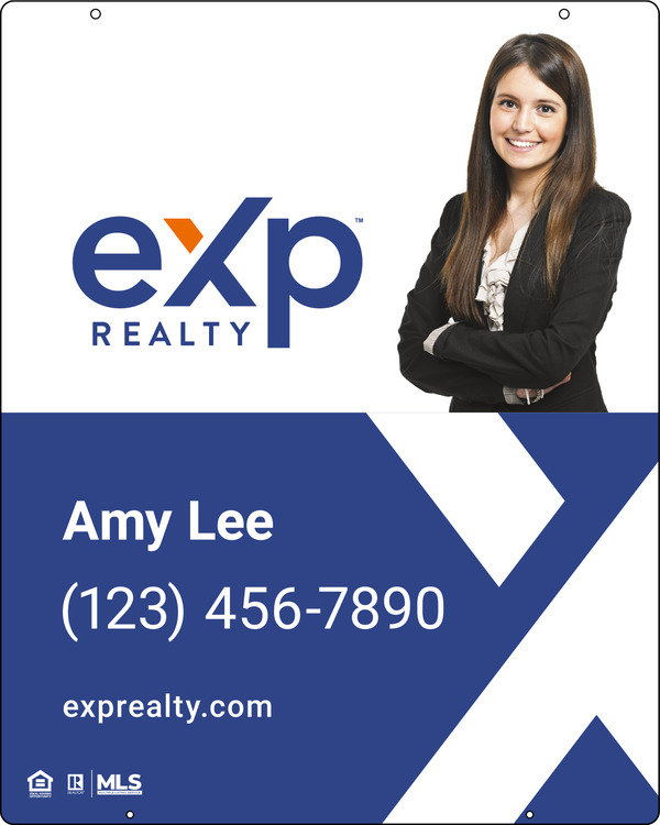 EXP Realty Hanging Photo Sign Panel, 24 ga. Steel, 30"h x 24"w