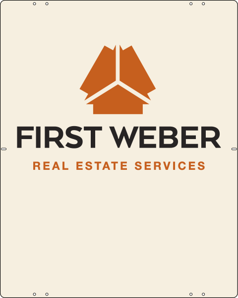 First Weber Real Estate Services Office Sign Panel, 30"h x 24"w, Steel