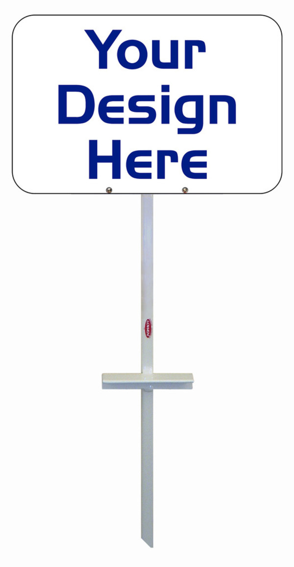 Independent T-Stake and Custom Sign Panel Unit, 12"h x 18"w, 3MM Aluminum Composite