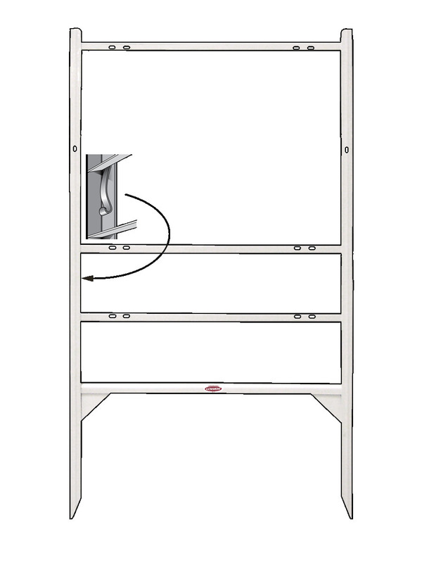 Independent Angle Iron Sign Frame with One Rider Insert, 18"h x 24"w, White