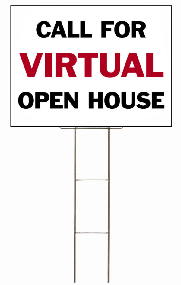 Independent Wire Stake H-Frame and Sign Panel Unit, 18"h x 24"w, 4mm Corrugated Plastic