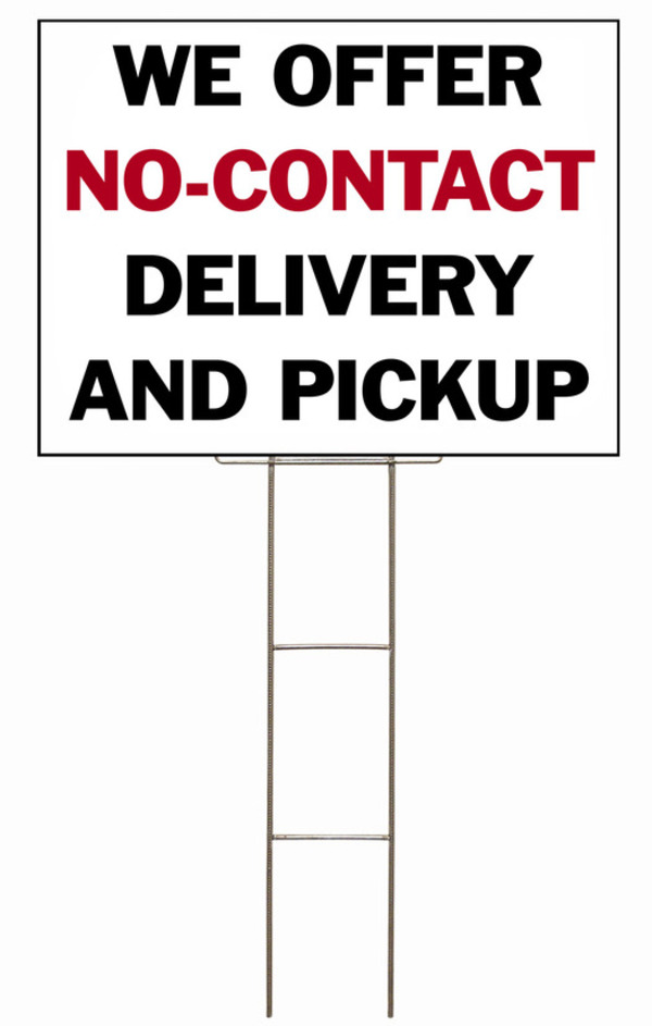 Independent Wire Stake H-Frame and Sign Panel Unit, 18"h x 24"w, 4mm Corrugated Plastic