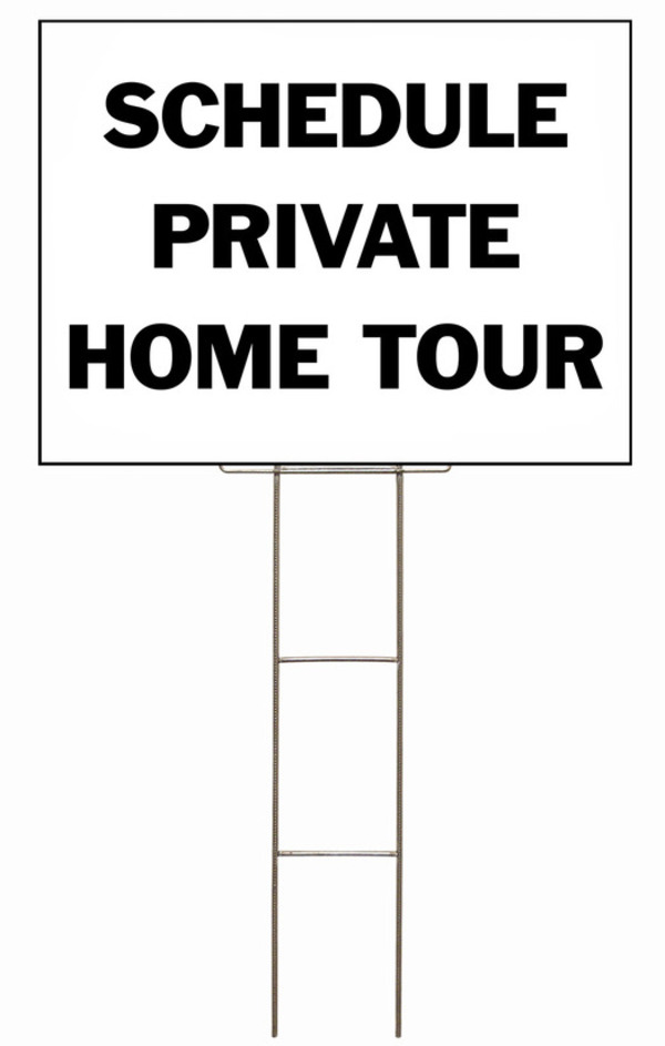 Independent Wire Stake H-Frame and Sign Panel Unit, 18"h x 24"w, 4mm Corrugated Plastic