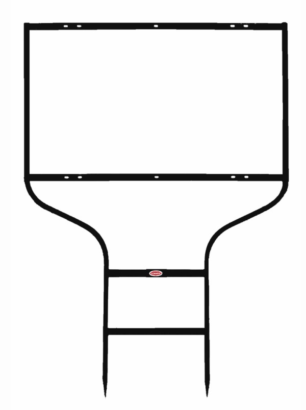 Keller Williams round rod sign frame, 18"h x 30"w - Black