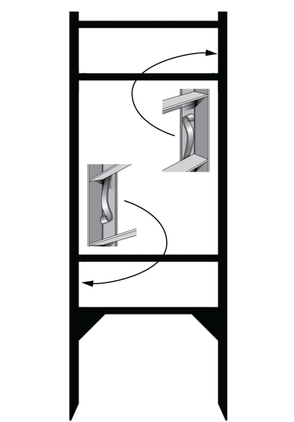 Independent Real Estate Angle Iron Sign Frame with Two Rider Inserts, 24"h x 18"w - Black