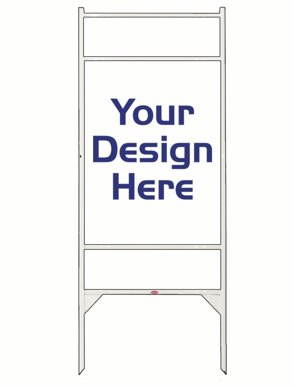 Independent eal estate Angle Iron Frame and panel unit for 2 Rider Inserts, 24 GA steel 24"h x 18"w
