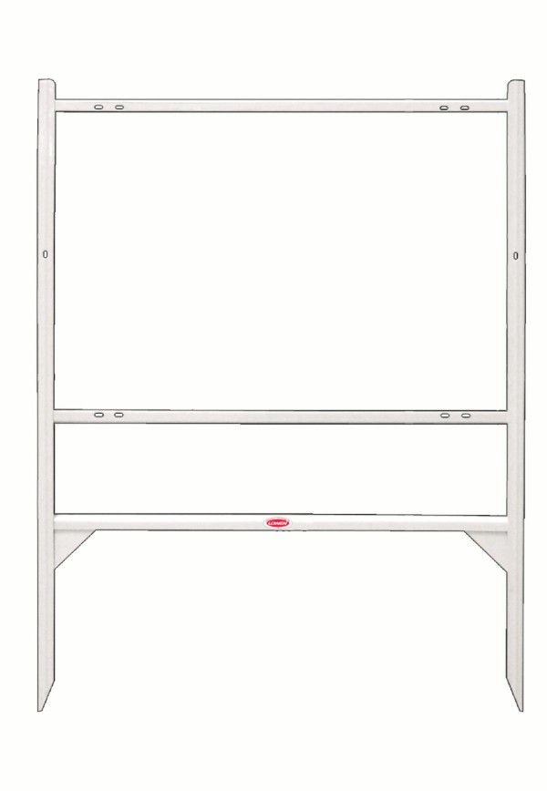 Independent 24h x 36w Angle Iron Sign Frame - White