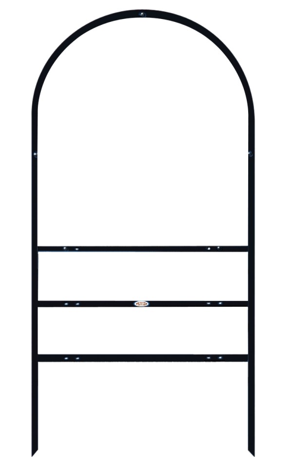 Independent Real Estate Arc Sign Frame with Two Rider Inserts, 27"h x 24"-wBlack