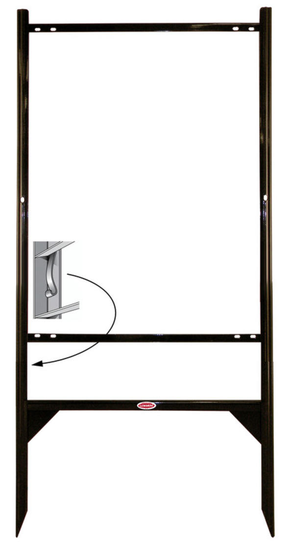 Independent Angle Iron Frame with One Rider Insert, 30"h x 24"w, Black