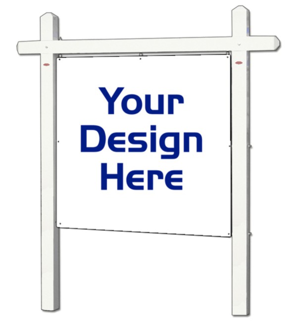 Independent Aluminum Sign Frame and Commercial Sign Panel unit, 24 GA steel, 36"h x 36"w