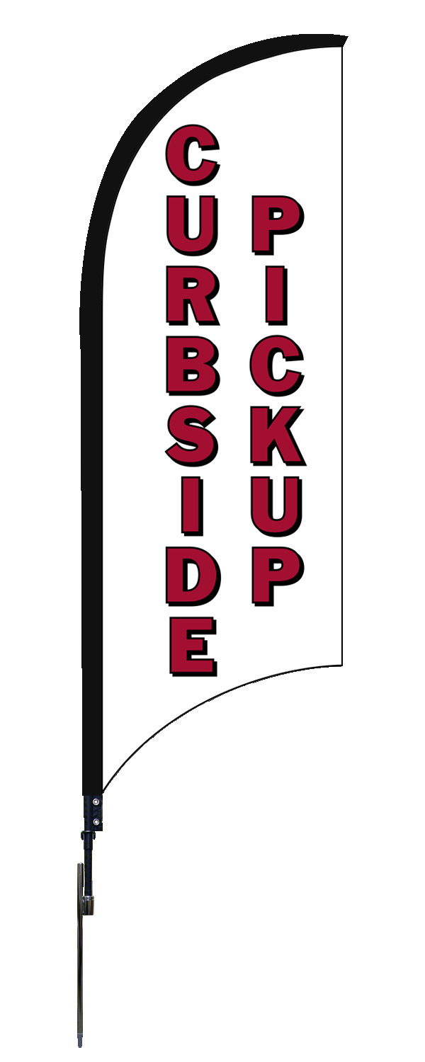 Independent 9FT Health & Safety Feather Flag Unit - Curbside Pickup