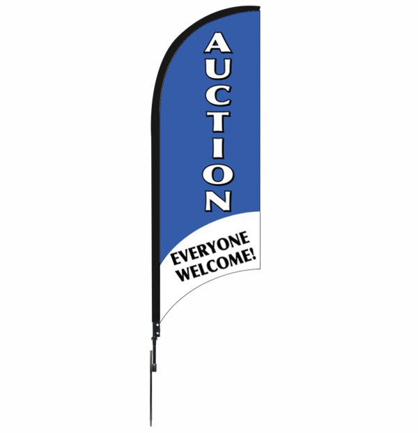 United Country Real Estate Real estate auction everyone welcome feather flag unit, 9-foot