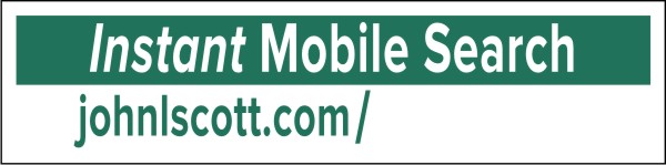 John L. Scott Instant Mobile Search Sign Rider, .090 Polyethylene 6"h x 24"w