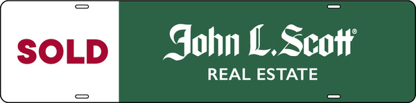 John L. Scott Sold Office Sign Rider, 6"h x 24"w, .090 Poly