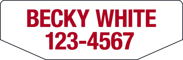 Agent Name Sign Rider, 24 GA Steel 6"H X 18"W