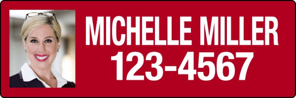 Photo Sign Rider, 24 GA Steel 6"H X 18"W