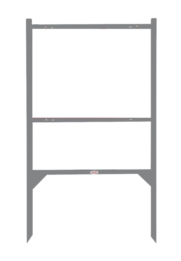 Keller Williams Angle Iron Sign Frame, 18"h x 24"w - Gray
