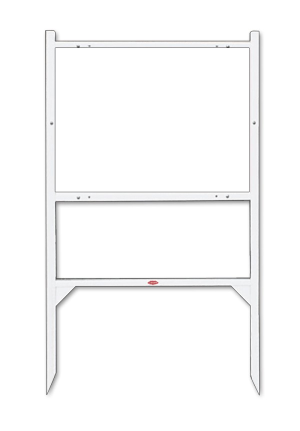 Keller Williams Angle Iron Sign Frame,  18"h x 24"w - White