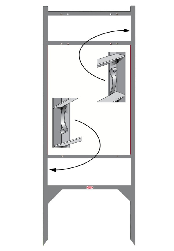 Keller Williams Angle Iron Sign Frame with Two Rider Inserts, 24"h x 18"w - Gray