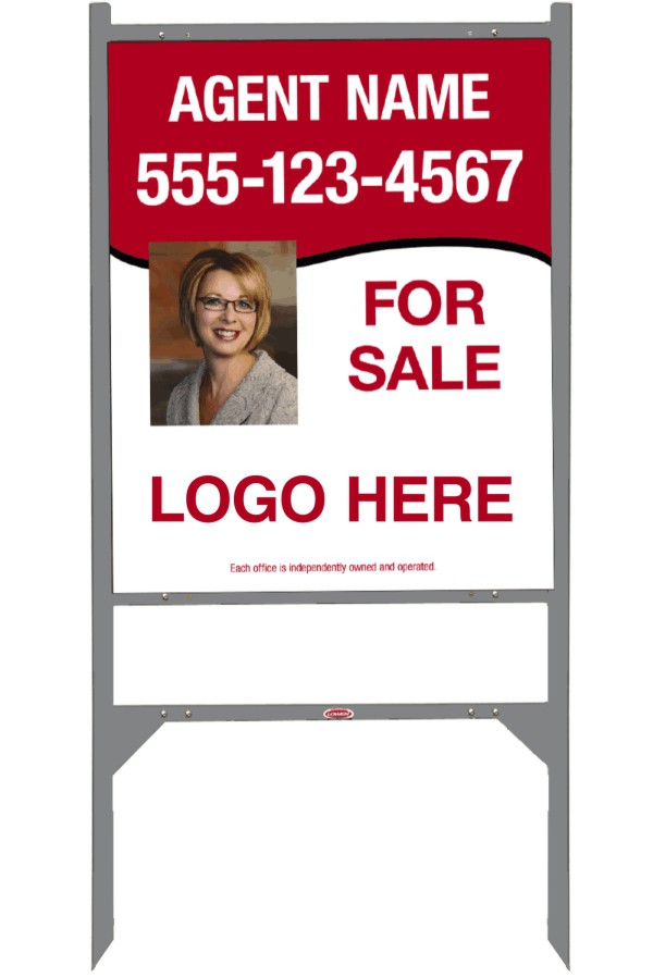 Reflective Angle Iron Frame And Photo Sign Panel Unit, 24 GA Steel 30"H X 24"W