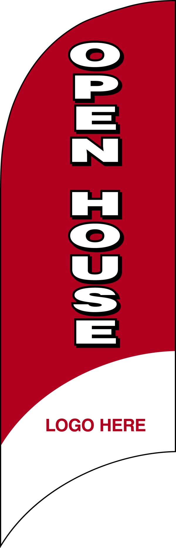 Keller Williams OPEN HOUSE FEATHER FLAG ONLY, 7-foot