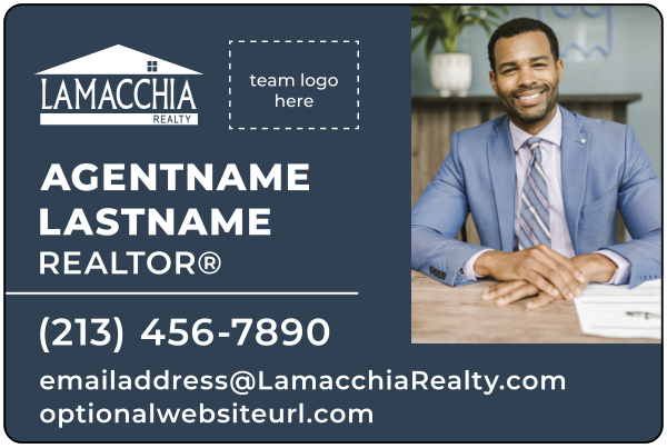 Lamacchia Agents Agent Photo w/ Logo Magnetic Sign Panel, 12"h x 18"w
