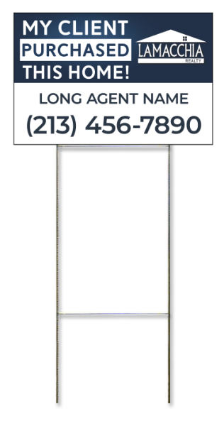 Wire Stake And Agent Name Panel Unit, 12"H X 18"W, 4mm Corrugated Plastic