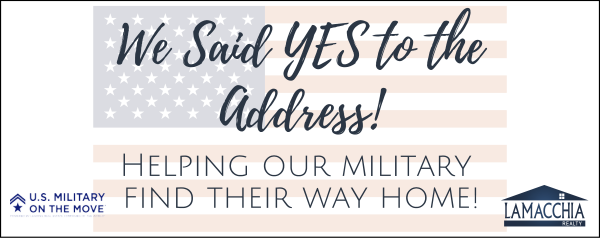 Lamacchia Agents We Said Yes to the Addess Military Sign Riders, 12"h x 30"w, 4mm corrugated plastic