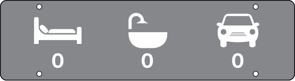 Bed, Bath And Garage Sign Rider, 6"H X 22"W, Pvc