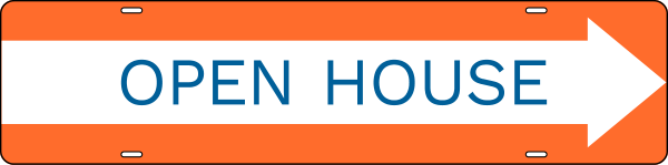 NextHome Open House Reflective Message Sign Rider, 6"h x 24"w, Steel