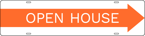 NextHome Open House Message Sign Rider, 6"h x 24"w, Steel