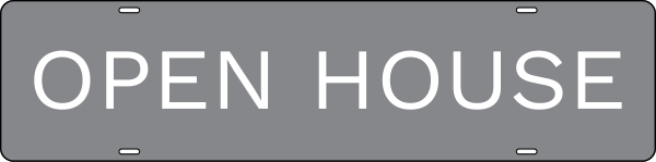 NextHome Open House Reflective Message Sign Rider, 6"24", Steel