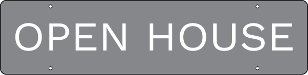 NextHome Open House Message Sign Rider, 6"h x 24"w, PVC