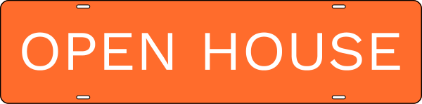 NextHome Open House Reflective Message Sign Rider, 6"h x 24"w, Steel