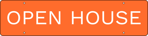 NextHome Open House Message Sign Rider, 6"h x 24"w, 3mm Aluminum Composite