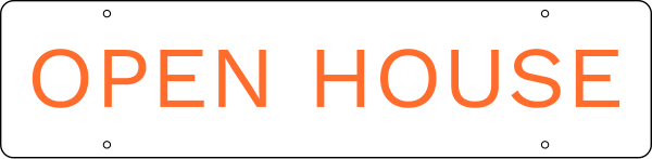 NextHome Open House Message Sign Rider, 6"h x 24"w, 3mm Aluminum Composite