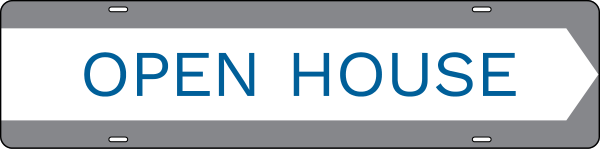 NextHome Open House Message Sign Rider, 6"h x 24"w, Steel