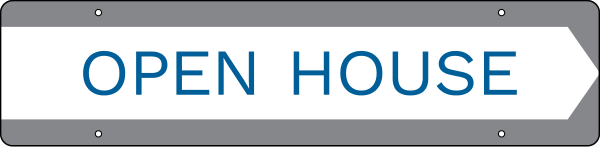 NextHome Open House Message Sign Rider, 6"h x 24"w, PVC