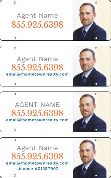Agent Photo Sign Rider, 8"H X 22"W, Pvc