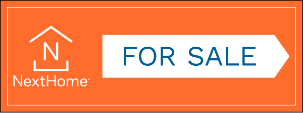 NextHome Directional For Sale Sign Panel, 9"h x 24"w, 4mm corrugated plastic