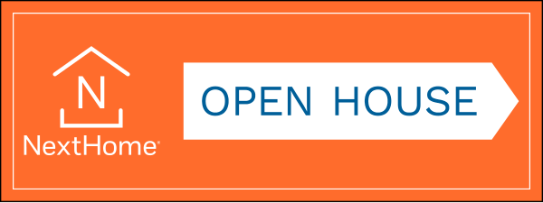 NextHome Directional Open House Sign Panel, 9"h x 24"w, 4mm corrugated plastic