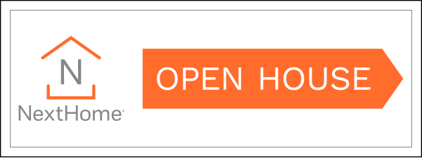 NextHome Directional Open House Sign Panel, 9"h x 24"w, 4mm corrugated plastic