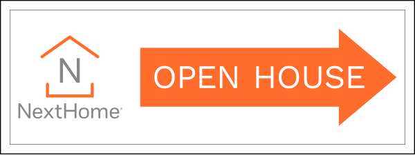 NextHome Directional Open House Sign Panel, Corrugated 4mm, 9"h x 24"w
