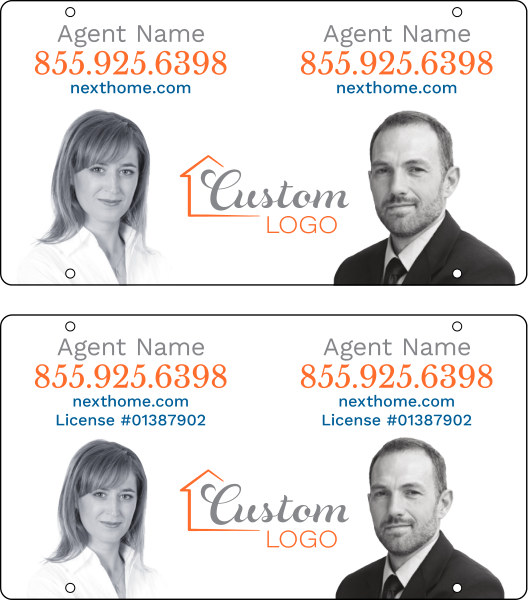 NextHome Agent Photo Sign Rider, 12"h x 22"w, PVC